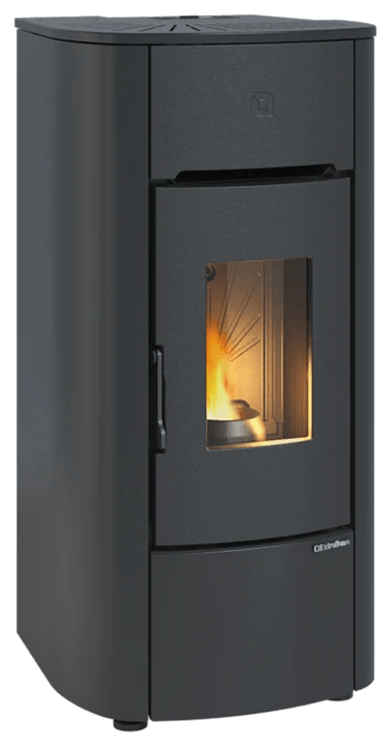 Angelica Plus Evo von Extraflame in Schwarz, freigestellt