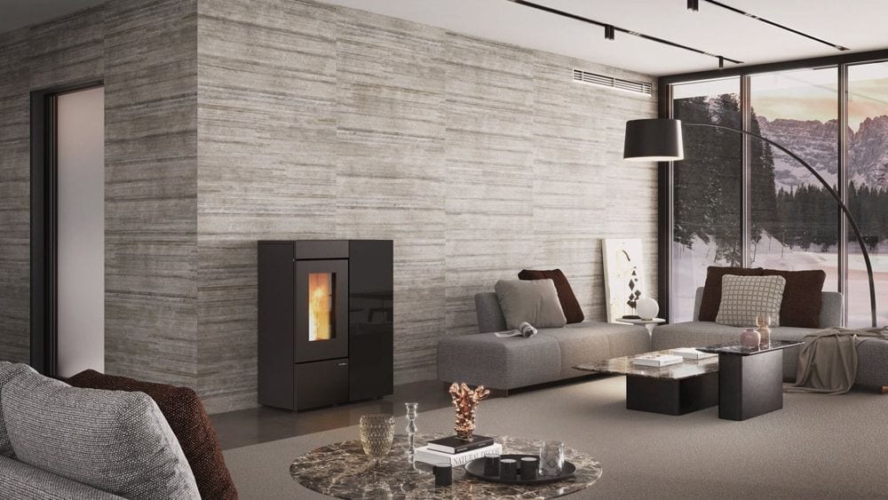 Annalisa Plus Crystal Evo von Extraflame im Wohnraum