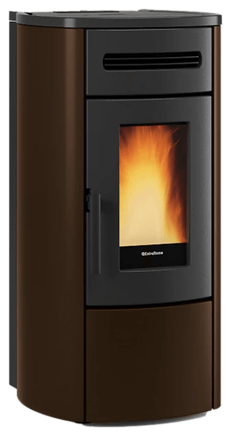 Guenda Idro Evo von Extraflame in Bronze, freigestellt