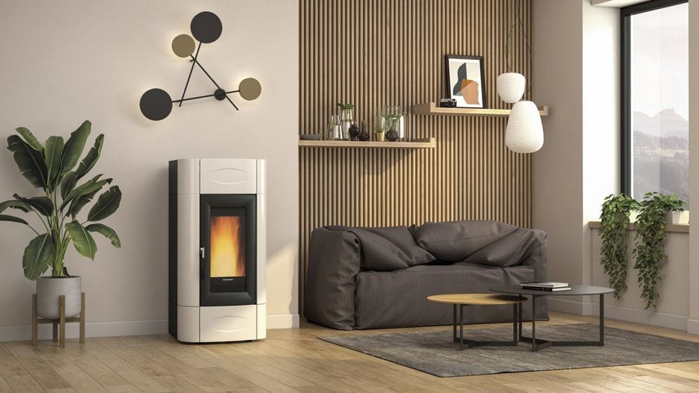 Isidora Idro H20 5.0 Evo von Extraflame im Wohnraum