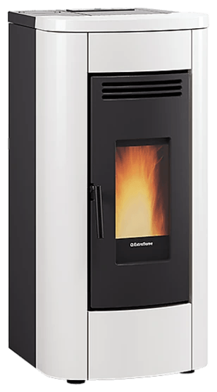 Klaudia 5.0 Evo von Extraflame in Weiss, freigestellt