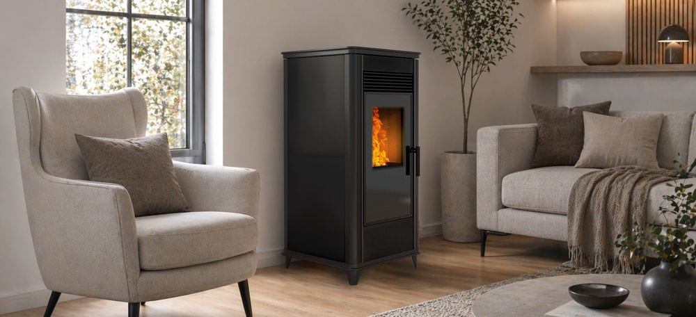 HRV Torsby Stahl von Nordic Fire im Wohnraum