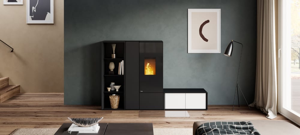Rika CONNECT PELLET im Wohnraum