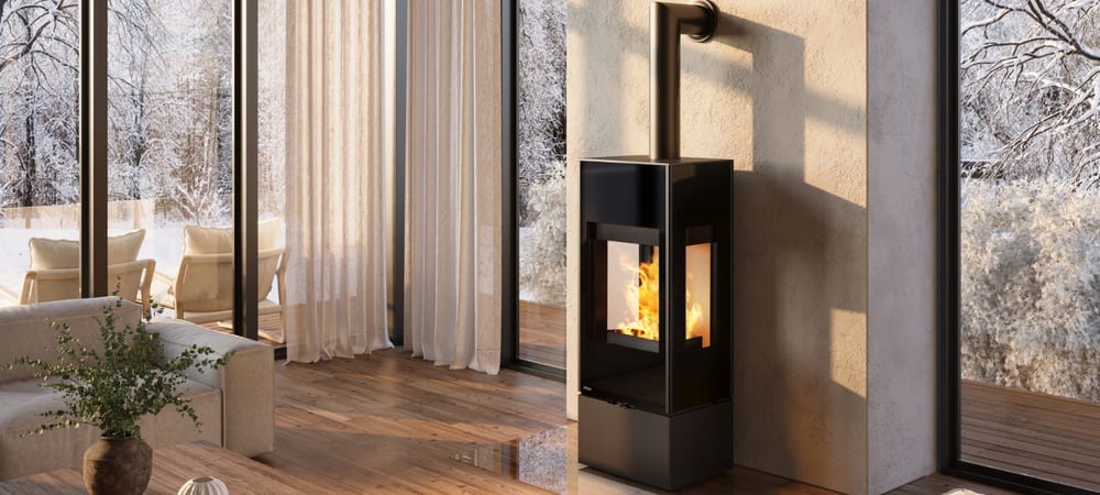 Rika CONNECT WOOD 3 S im Wohnraum